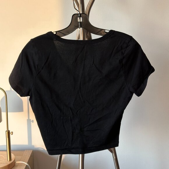 Aritzia Crop Top Black Size M Excellent Condition - Picture 2 of 3
